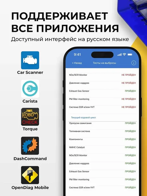 Автомобильный сканер ELM327 OBD2 с Bluetooth 5.0 для машины, вариант, фото 5