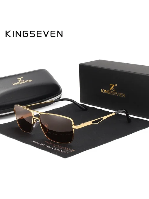 KingSeven Мужские Поляризационные Солнцезащитные Очки Черно, черный, фото 2