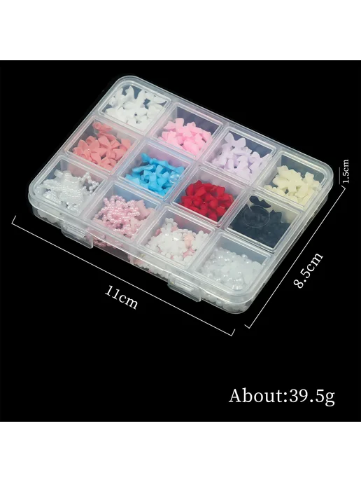 naildazzling Набор акриловых украшений для ногтей 15Grids 01, 06, фото 7