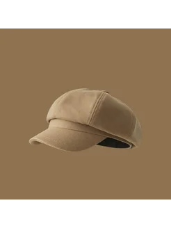Нет бренда Женская винтажная вельветовая берет Бежевый, Khaki