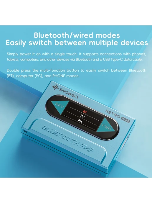 FIIO Snowsky RETRO NANO Bluetooth ЦАП и усилитель для наушни, белый, фото 4