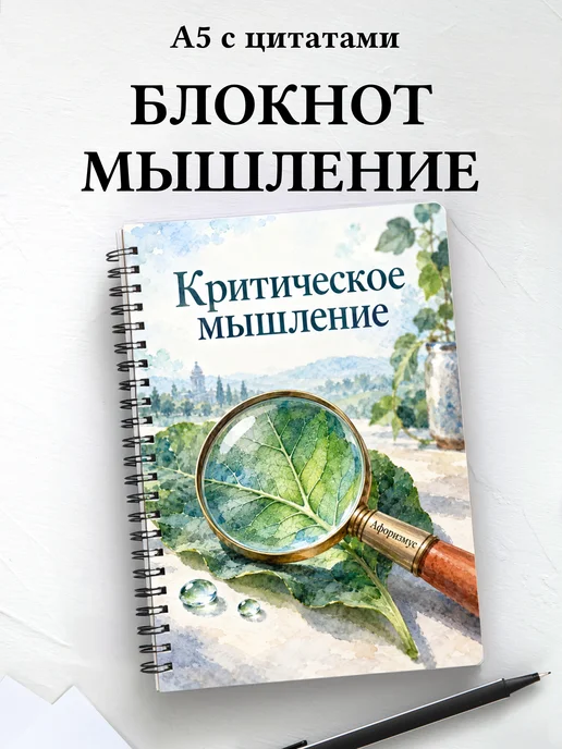 Блокнот Критическое мышление с мотивирующими цитатами