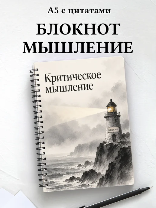 Блокнот Критическое мышление с мотивирующими цитатами
