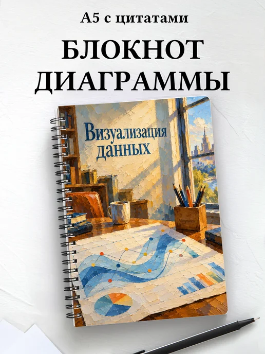 Блокнот Визуализация данных с мотивирующими цитатами