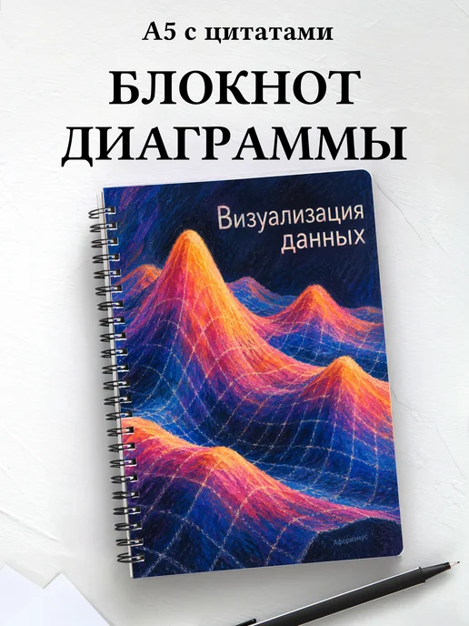 Блокнот Визуализация данных с мотивирующими цитатами