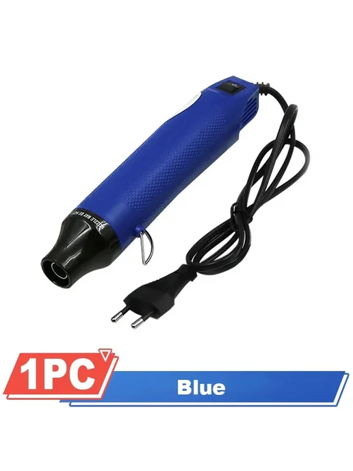 Нет бренда Термофен 220В мини пистолет для термоусадочных трубок Blue, синий