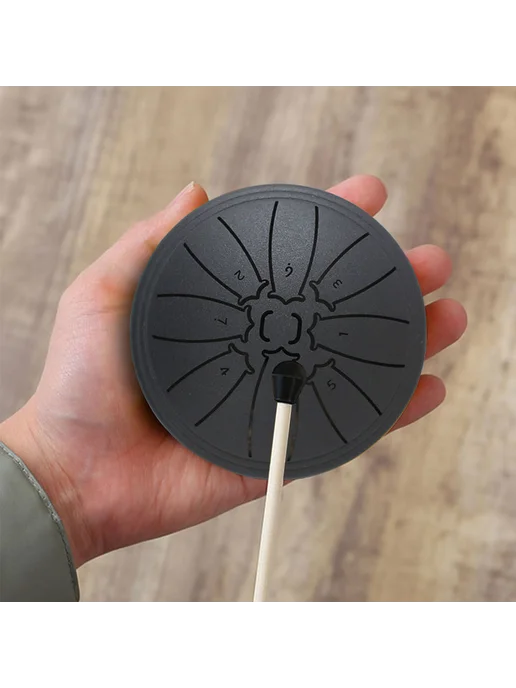 4" Steel Tongue Drum Handpan черный для медитации, перкуссия, черный, фото 2