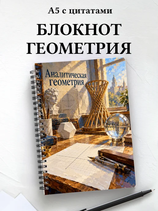 Блокнот Аналитическая геометрия с мотивирующими цитатами