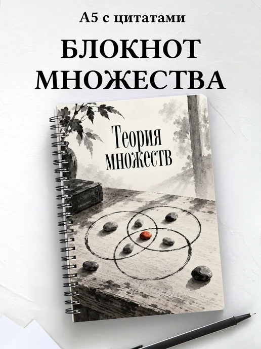 Блокнот Теория множеств с мотивирующими цитатами