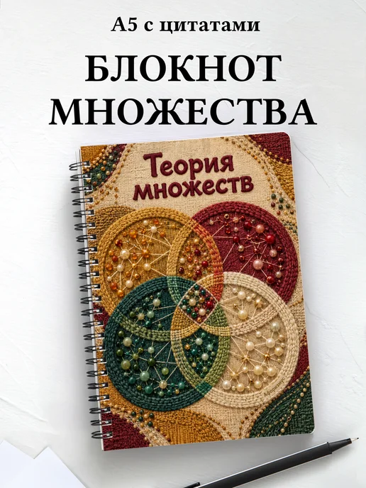 Блокнот Теория множеств с мотивирующими цитатами