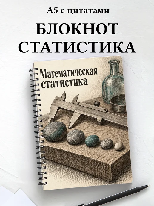 Блокнот Математическая статистика с мотивирующими цитатами