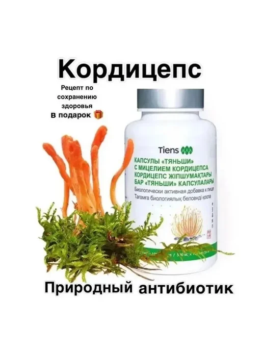 Капсулы с мицелием кордицепса Тяньши, 0.5 г × 100, 0,5 г, фото 6