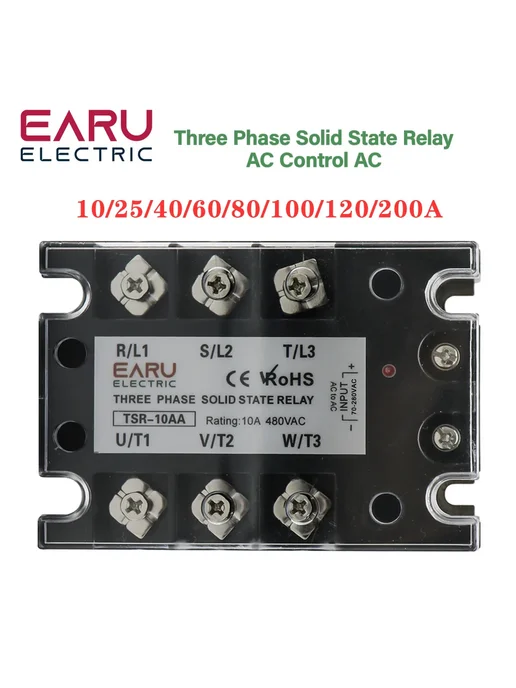 EARU EARUELECTRIC TSR-200AA, 200A, трехфазное твердотельное реле, вариант, фото 2