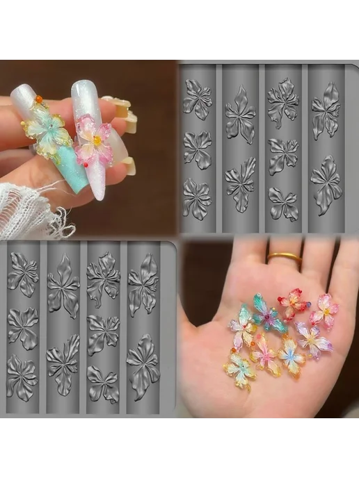 Молд для моделирования 3D-цветов на ногтях, вариант, фото 3