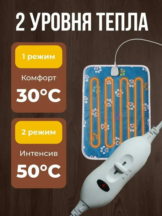 Коврик с подогревом бирюзовый, вариант, фото 5