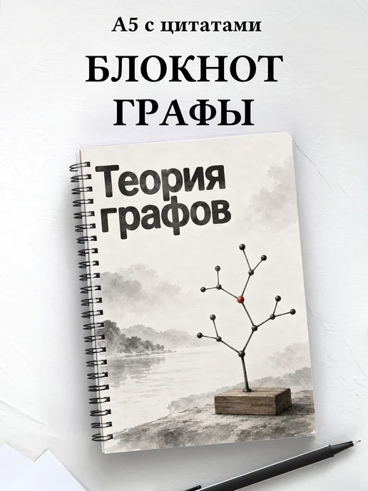 Блокнот Теория графов с мотивирующими цитатами