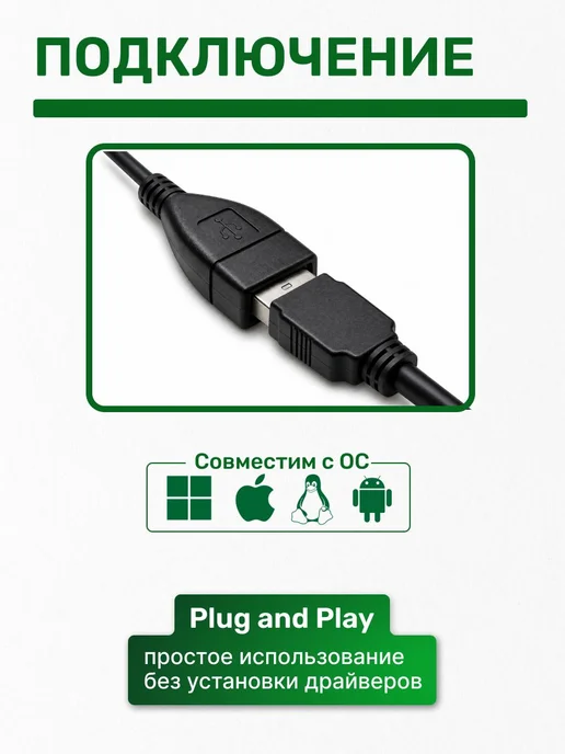 Удлинитель USB 2.0 AMAF 0.5м, медный, черный, для ПК, флешки, 0,5 м, фото 3