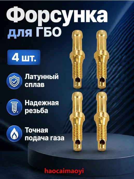 Насадки для газовой системы LPG CNG, латунные, 4 шт, 4 шт