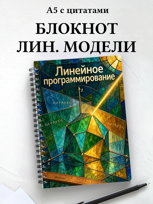Блокнот Линейное программирование с мотивирующими цитатами