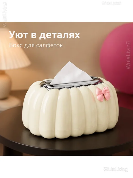 Салфетница с бантом и пружинным механизмом, серый, фото 2