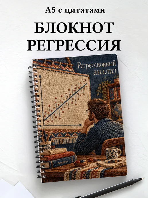 Блокнот Регрессионный анализ с мотивирующими цитатами
