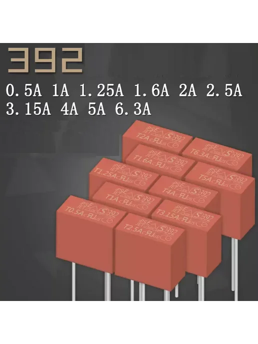 Karaliene 50 шт. пластиковых предохранителей 392 250В для ЖК, 50 шт