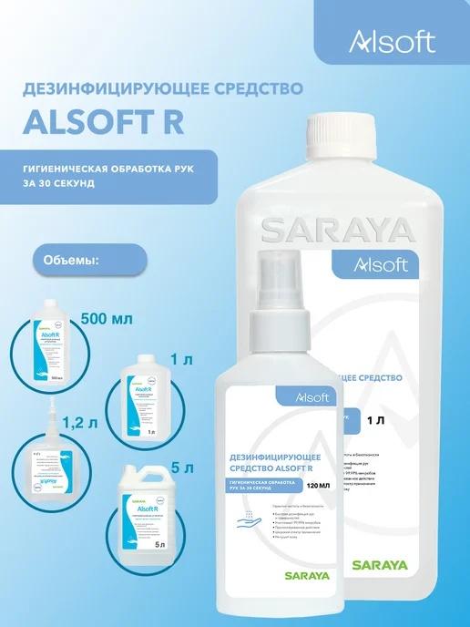 Дезинфицирующее средство для рук и поверхностей Alsoft R, 1, 1 л, фото 4