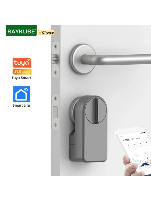 RAYKUBE A1 Pro Умный Bluetooth-замок, серый, фото 2