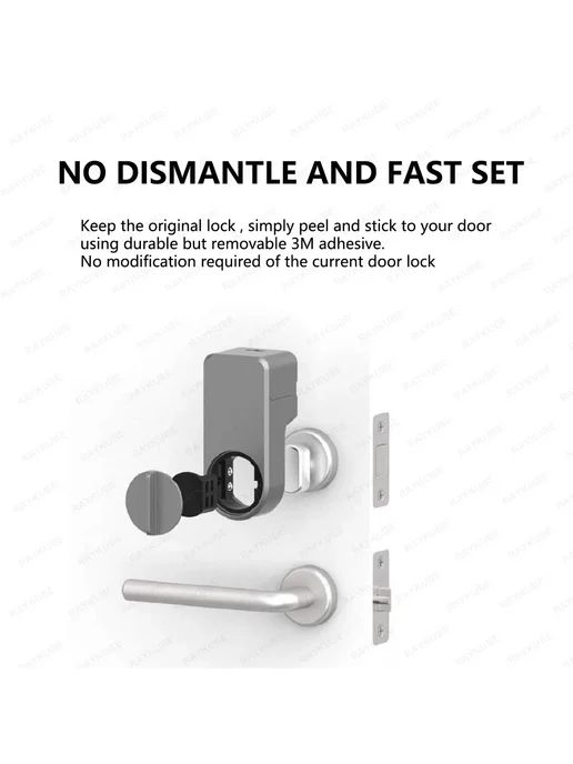 RAYKUBE A1 Pro Умный Bluetooth-замок, серый, фото 3