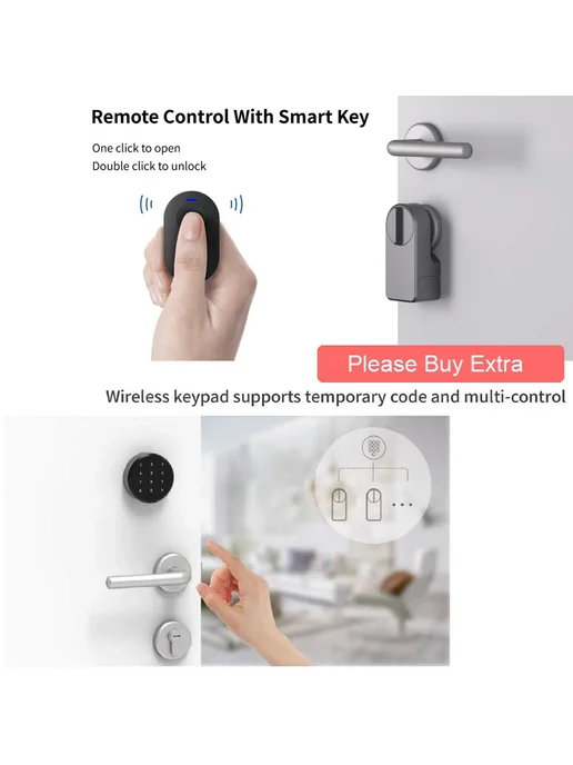 RAYKUBE A1 Pro Умный Bluetooth-замок, серый, фото 6