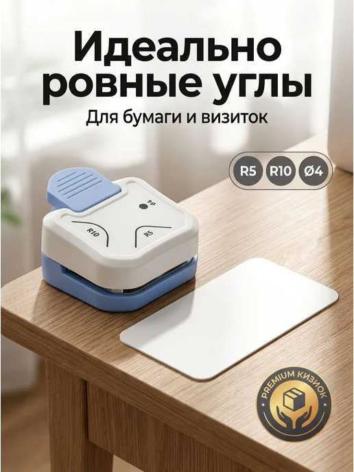 Скруглитель углов,обрезчик, дырокол угловой,резак для для 3, голубой, фото 2