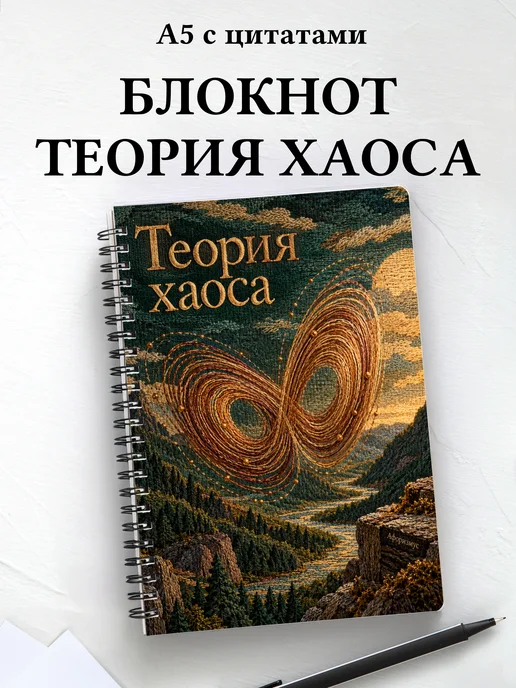 Блокнот Теория хаоса с мотивирующими цитатами