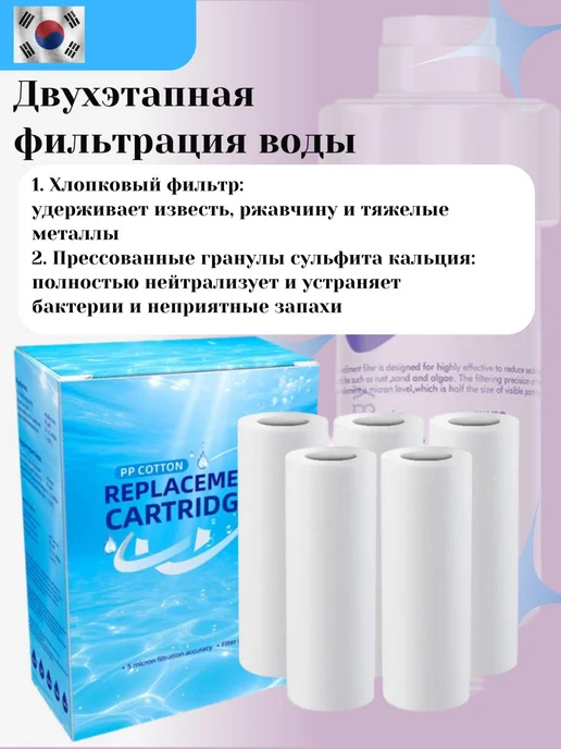 Картриджи к фильтру для душа, Корея, 5 шт, 5 шт, фото 4