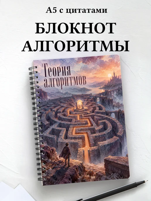 Блокнот Теория алгоритмов с мотивирующими цитатами