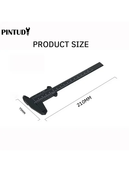 Цифровой штангенциркуль PINTUDY 0-150 мм, Black and white2, черный, фото 5