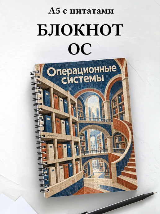 Блокнот Операционные системы с мотивирующими цитатами
