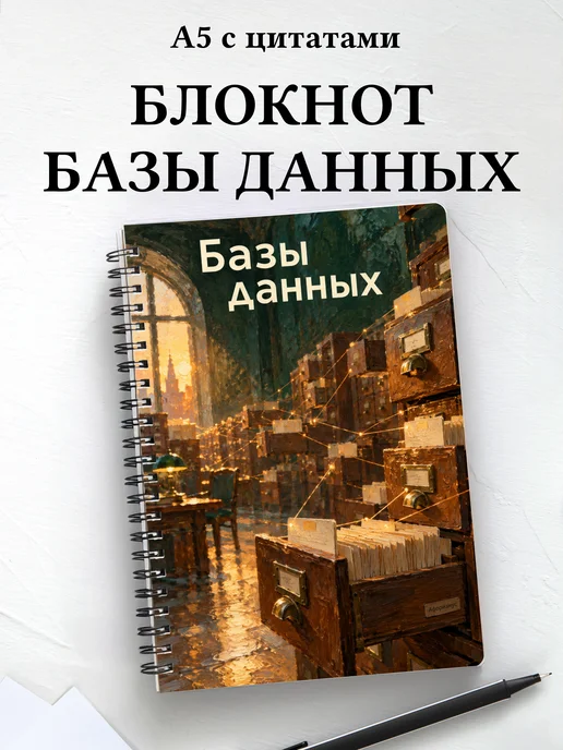Блокнот Базы данных с мотивирующими цитатами