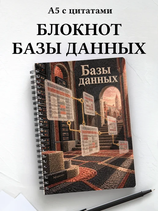 Блокнот Базы данных с мотивирующими цитатами