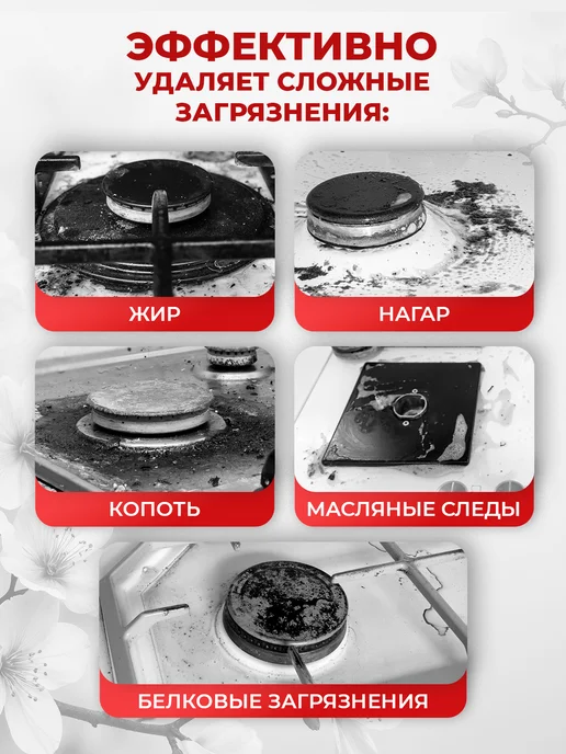 Средство антижир для мытья плиты, духовки и варочной панели, вариант, фото 3
