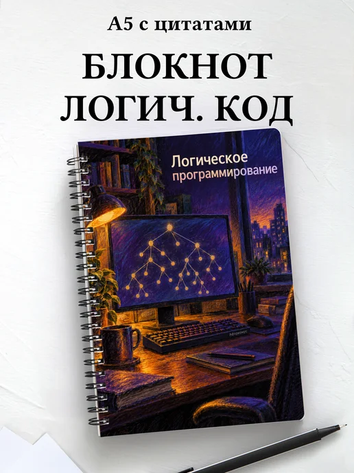Блокнот Логическое программирование с мотивирующими цитатами