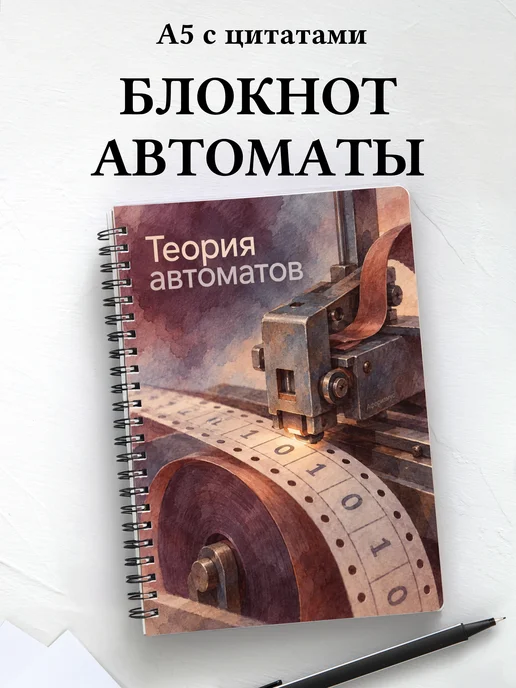 Блокнот Теория автоматов с мотивирующими цитатами