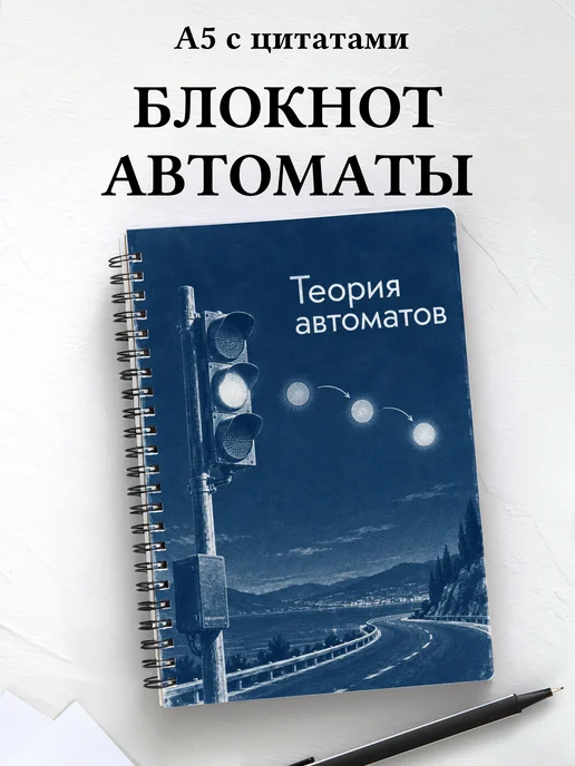 Блокнот Теория автоматов с мотивирующими цитатами