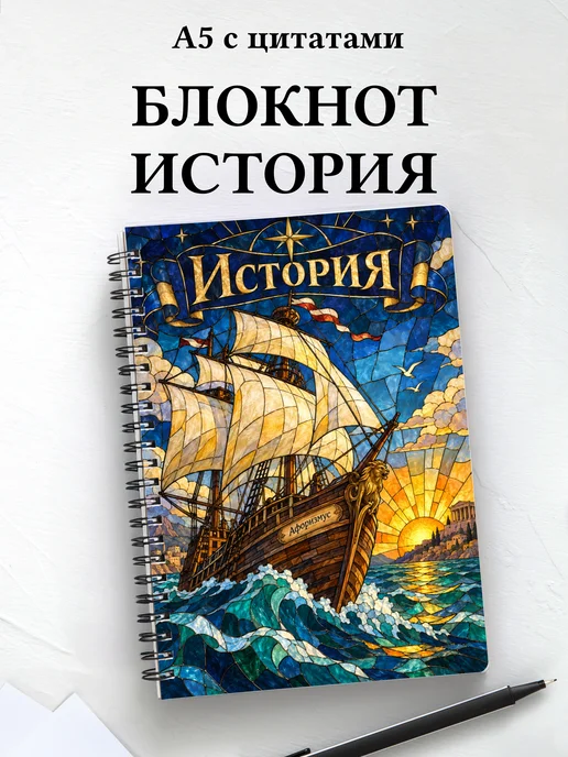 Блокнот История с мотивирующими цитатами