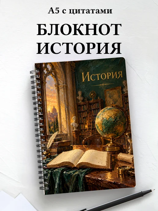 Блокнот История с мотивирующими цитатами