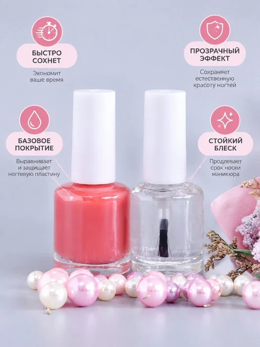 LSKINR Лак для ногтей 1# быстросохнущее прозрачное покрытие, прозрачный, фото 3