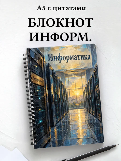 Блокнот Информатика с мотивирующими цитатами