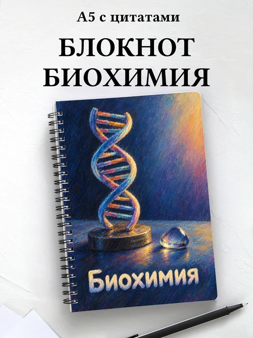 Блокнот Биохимия с мотивирующими цитатами