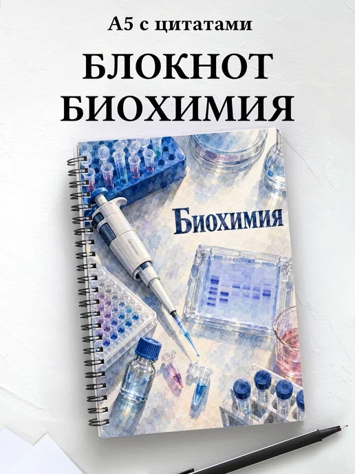 Блокнот Биохимия с мотивирующими цитатами