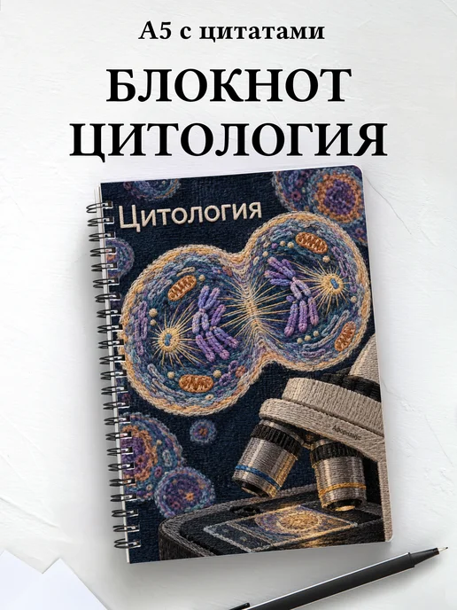 Блокнот Цитология с мотивирующими цитатами