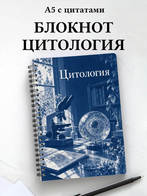 Блокнот Цитология с мотивирующими цитатами